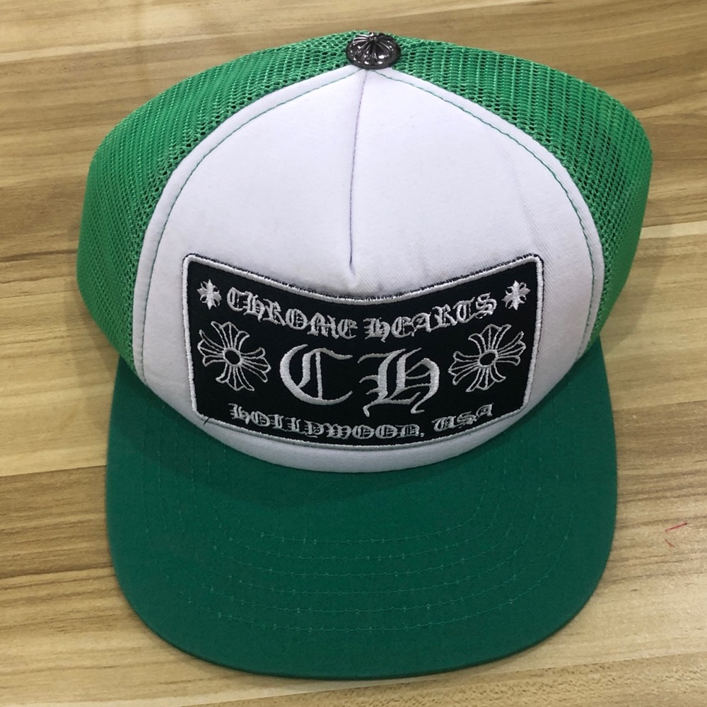 Chrome Hearts Green and White Cap